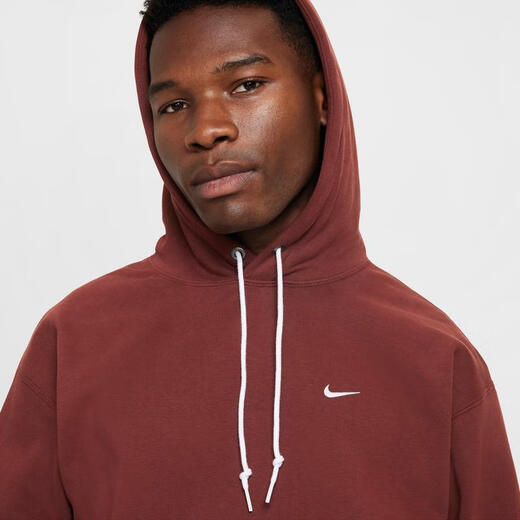 Nike (NIKE) SOLO SWOOSH Men's Fleece Pullover Hoodie DX1355-231 L