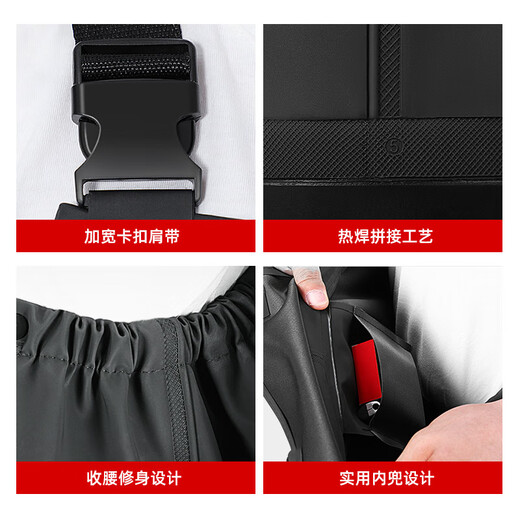 Yuduoduo waders, half-length waterproof pants, thickened fishing trousers, wading pants, fishing suits, leather forked pants, sea suits, lotus root digging suits, rubber style black 42