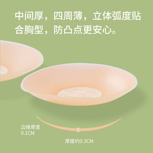 Nabeyan Brustpaste, Anti-Protrusions-Brustpaste, speziell für Tänzerinnen, Entwicklungsmädchen, unsichtbare Unterwäsche für Mittelschüler, 2 Paar – rund