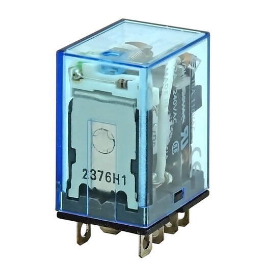OMRON LY2N-J small intermediate relay 2 open 2 closed 8 wide feet 10A with light DC 24VDC replacement for LY2NJ LY2N-J DC24V+ base