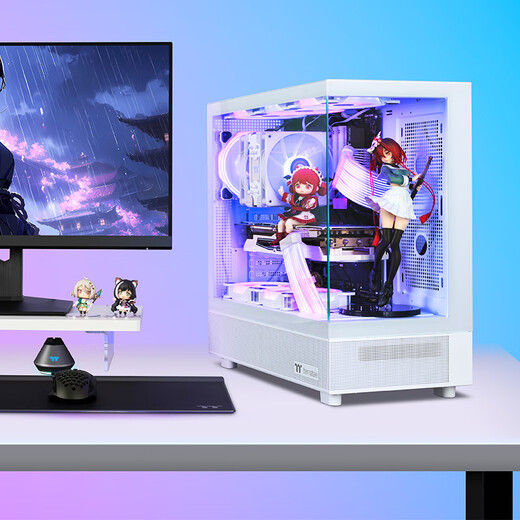 Thermaltake (Tt) Steel Shadow Transparent S Ocean View Chassis Computer Host White (ATX motherboard/supports 360 water cooling/270 panorama/9 fan positions/4090 graphics card)
