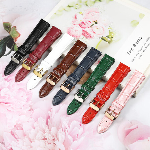 
VCK adapted to Casio LTP-1208 small red watch wine barrel leather watch strap for women LTP-V007 1391 she-4053 5023 small square watch cowhide pin buckle bracelet 14mm (A1) red-(K2) silver bulb pin buckle 12mm