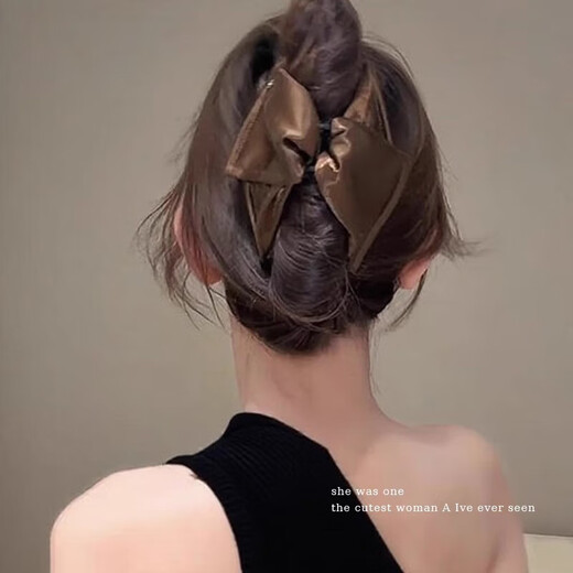 Satin shell triangle gripping clip shark clip high-end temperament back of the head hairpin hair accessories headwear new versatile light luxury black