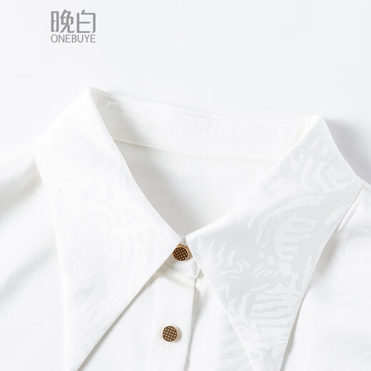 Late White New Product Commuting Versatile White Shirt Women 2025 Autumn Style Solid Color Simple OL Long Sleeve Shirt Women White M