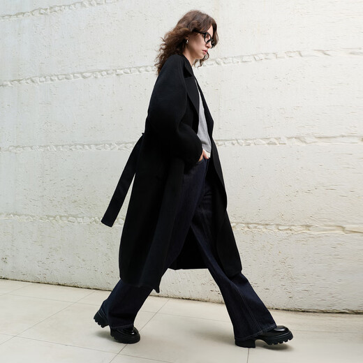 Sancai 2025 winter new style retro washed brushed jeans straight pants trousers for women