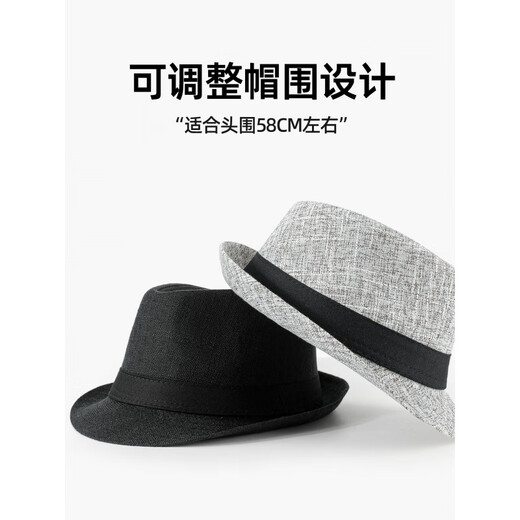 SOMUBAY middle-aged and elderly father's hat autumn and winter grandpa and old man high-end spring and autumn hat British retro short-brimmed gentleman's hat three-piece set-four seasons black hat + scarf + gloves M (56-58cm)