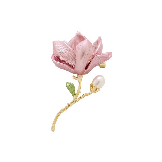 Lotus Chinese style elegant and exquisite magnolia brooch new fashion temperament flower pin retro flag Hanfu corsage with magnolia brooch