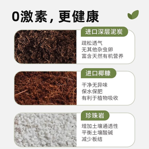 Worry-free farmer organic nutrient soil for growing flowers and vegetables, special potted Clivia soil fertilizer for planting coconut bricks, imported peat soil