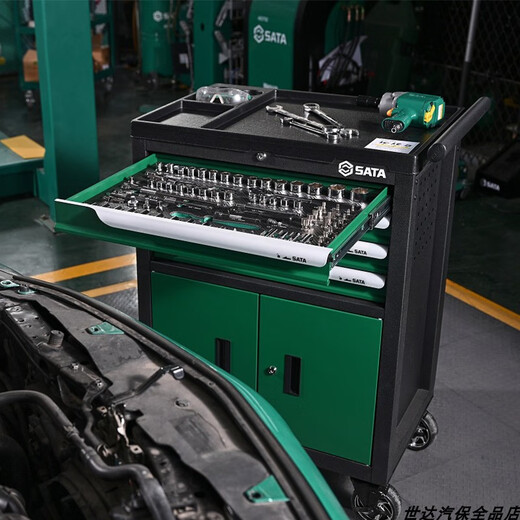 SATA 249-piece universal sheet metal tool trolley set auto repair set with 7 drawers heavy-duty thickening 09930 249-piece universal sheet metal tool trolley set 09930 (