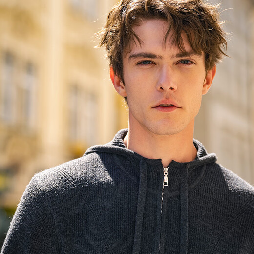 Mr. Cloth, Mr. Loch Silhouette Semi-Zipper Sweater Sweater Men's Spring y Autumn Casual Reducing Color sólido KT15781 Galaxy Gray M (170)