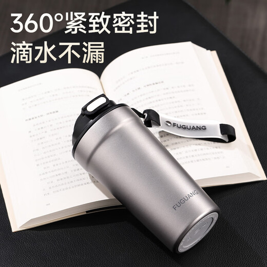 Fuguang inside and outside pure titanium coffee cup thermos cup men and women portable outdoor water cup high-end gift office tea cup 560ML