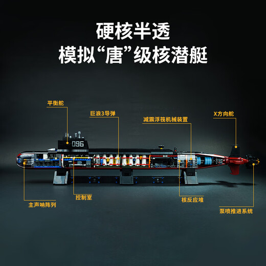 Enlightenment building block assembly toy military submarine model boy birthday gift Type 096 strategic nuclear submarine 23020