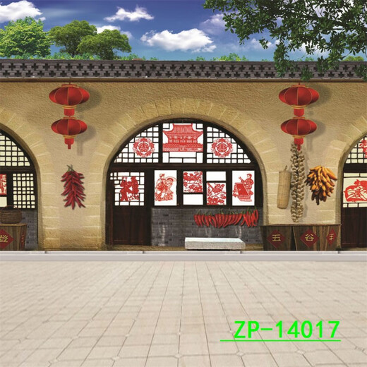 新款主播直播间立体高清背景布拍照摄影网红古装古风影楼 ZP-13657 2.5米宽+2.5米高(挂钩款)