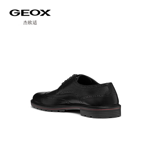GEOX杰欧适男鞋2025秋季通勤正装皮鞋WALK PLEASURE C U46HAA 黑色C9999 42