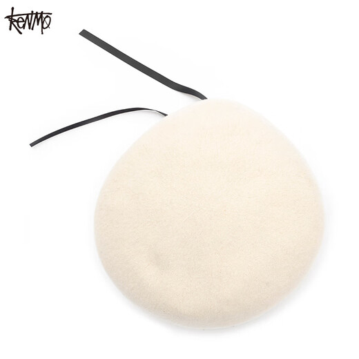 Kenmer beret, French painter's hat, reverse forward hat for men and women, versatile gift, off-white, one size fits all