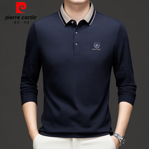 皮尔卡丹（PIERRE CARDIN）皮尔卡丹长袖polo衫男2024秋冬新款商务休闲男士翻领T恤男 15810红色 165/80A