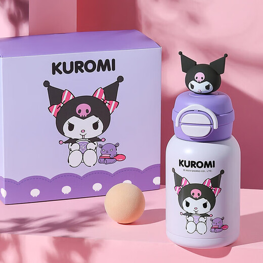 BEDDYBEAR Open Smiling Double Drinking Cover Children's Thermos Cup with Straw 316 Steel Large Capacity Thermos Kettle 600ML Coolomi