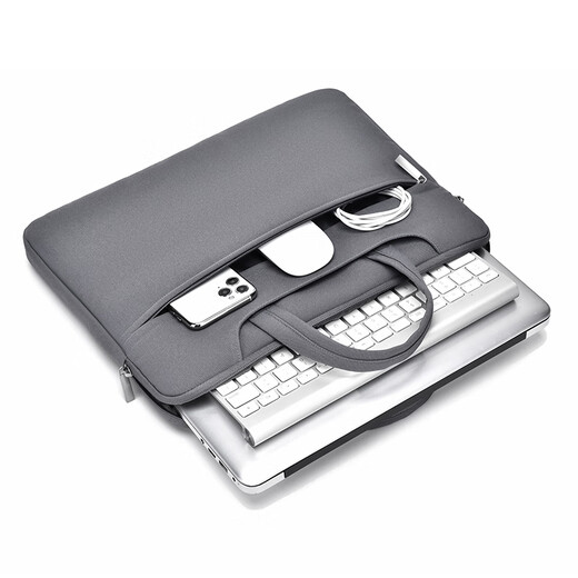 Lingyao 14 Laptop 14-Zoll-Computertasche Fearless 14/Pro15/16 wasserdichte Umhängetasche Dawn 4 677 Grau [Schwarz] 14 Zoll