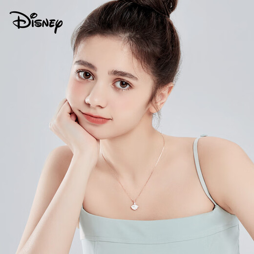 Disney Mermaid Series Fritillaria Necklace 925 Silver Clavicle Chain Light Luxury Niche Valentine's Day Birthday Gift
