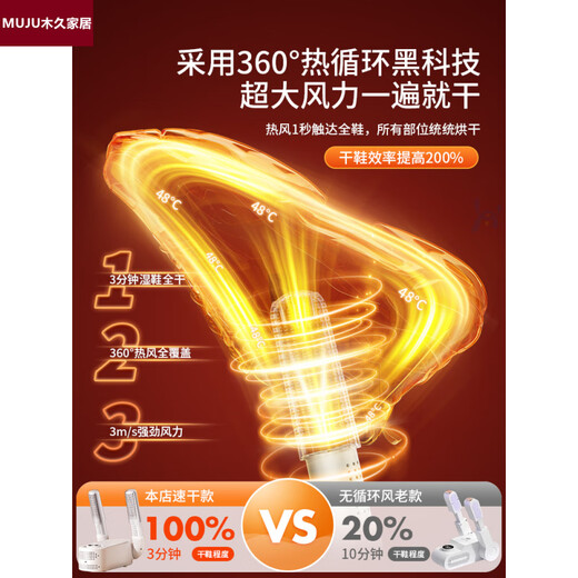 Shoe dryer imported from Japan, shoe dryer, dry, wet and warm shoe deodorizer, household adult dryer, elegant white, ordinary model, quick drying/folding storage