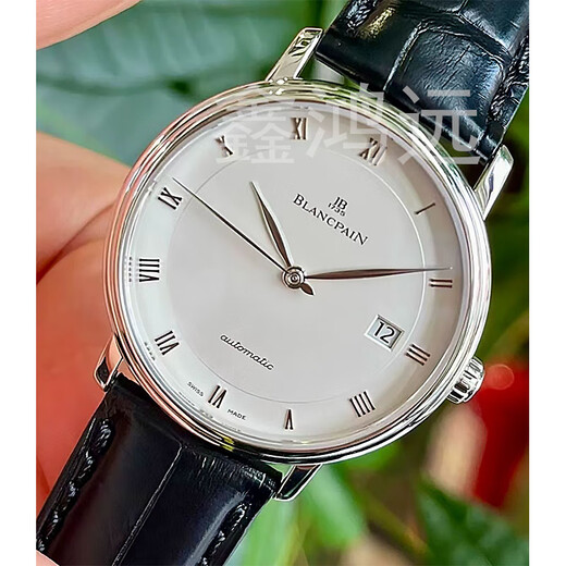 [SECUESTA 99 NUEVO] Blancpain Men's Watch Serie Classic Series Mechanical Watch Mechanical Steel Moon Phase Mes Mes Semana Swiss Second Hand Luxury Men's Reloj 38 mm Disco blanco 6223-1127-55B