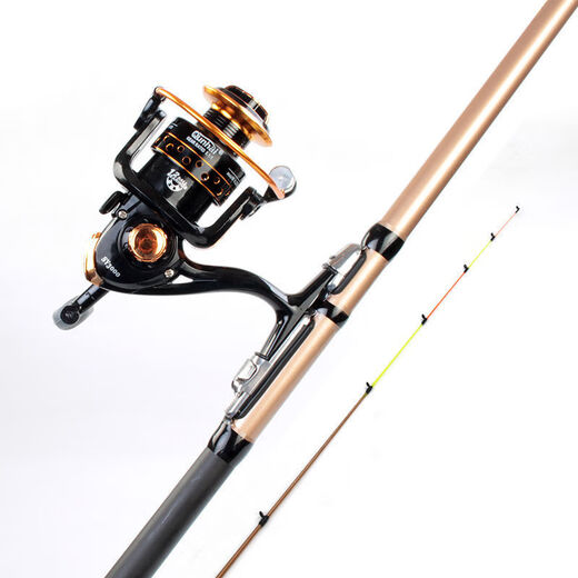 Xinxinniu metal wheel raft rod set soft tail solid insert rod valve rod raft rod bridge fishing ice fishing crucian carp throwing rod winter spring rod 0m 1.3m + 12 axes 4000 gold