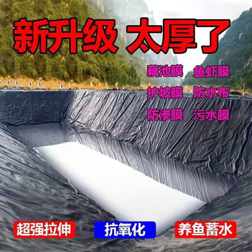 Yichen fish pond anti-seepage membrane geomembrane fish pond slope protection waterproof membrane breeding plastic membrane reservoir waterproof plastic cloth 2 meters wide 2 meters long 0.3mm thick
