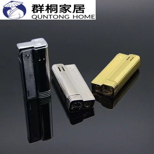 Zanja de calidad más importante japonesa zanja más ligera retro keroseno más ligero a prueba de viento Vintage Rueda clásica 838 Keroseno plateado + flint asbestos núcleo