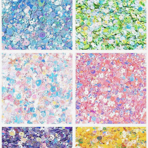 Beautifully made irregular sequin jewelry accessories set DIY handmade materials color laser beads sequin clothing accessories boxed