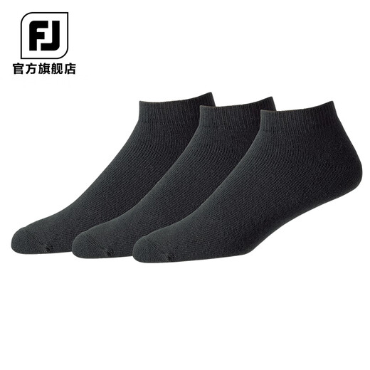 FootJoy高尔夫袜子FJ ComfortSof男士球袜FJ船袜短筒袜脚踝袜golf运动袜 15284-白色（三双装） 均码
