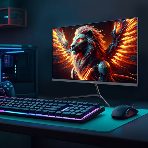 ViewSonic 24,5-Zoll nativer 300-Hz-High-Brush-FastIPS-Hardware-Low-Blue-Light-1-ms-E-Sport-PS5-Game-Monitor mit kleiner Stahlpistole VX2563-HD-PRO
