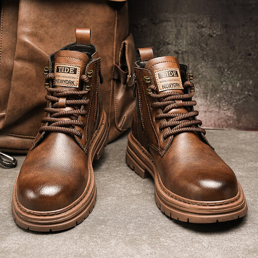 Huilirui Martin Boots para hombres Autumn High-Top Imort Imort Iplea informal de moda