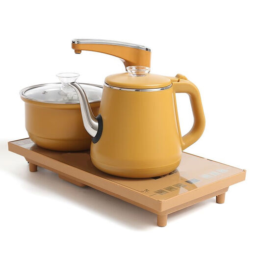 Jiezao fully automatic water supply electric kettle household self-priming water pumping tea set smart electromagnetic tea stove for cooking 1L bottom black bottom water supply