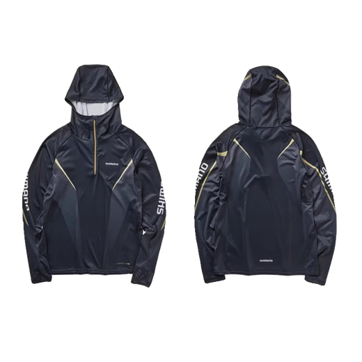 SHIMANO 24 models IN-053U sun protection clothing hooded long-sleeved anti-UV quick-drying insulated fishing clothing light gray camouflage L