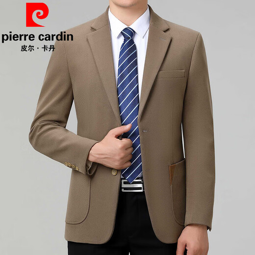 皮尔卡丹羊毛西服男外套2024秋冬新款男士休闲西装结婚礼服职场高档单西男 A2303款-藏青 175码(建议146-155斤)