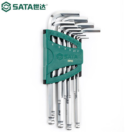 SATA Extended Metric Allen Wrench Hexagonal L-shaped Set 10pcs 09112