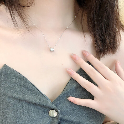 Farcoko platinum necklace for women with small waist, fashionable pt950 platinum, practical and heart-warming birthday gift for girlfriend and wife, platinum necklace + bright small waist, SF Express