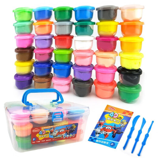 
Morning Light (M/G) JKE03979 Ultra Light Clay Lightweight Plastic Clay Oil Clay Space Color Clay Lightweight Mold Tool Safety Color 24 Colors/Box Single Box Pack