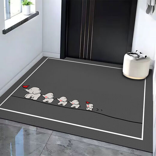 Yingzhu'er Nordic entrance door floor mat pvc wipeable no-wash door mat waterproof anti-fouling door mat stain-resistant anti-slip carpet SOY-Rihui pvc-vertical version 60*120CM