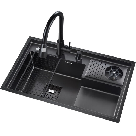 Kohler nano-black Stepped Cup Pucher раковина для одного танка из нержавеющей стали растительного бассейна Coffee Shop Hall Zhongdao Water Bar 6848 с 6193 круглым горячим и горячим смеси