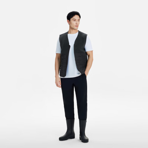 Aigle Aigao Vest Vest Polartec Cálido y resistente al desgaste Sorona cómodos Black Ba841 L