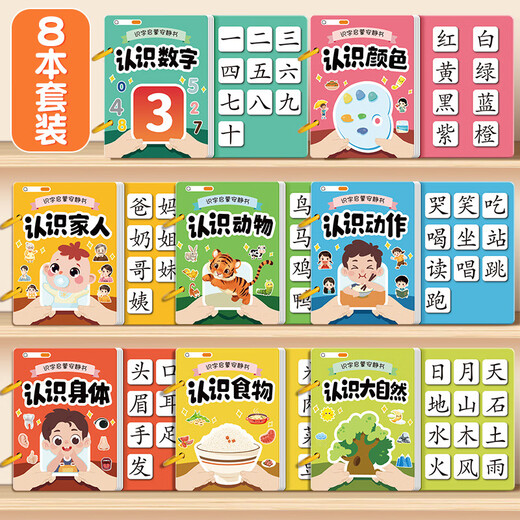 莫肖尔识字早教安静书幼儿3-6岁认字魔术粘贴撕撕书玩具宝宝 【认识身体】宝宝识字安静书