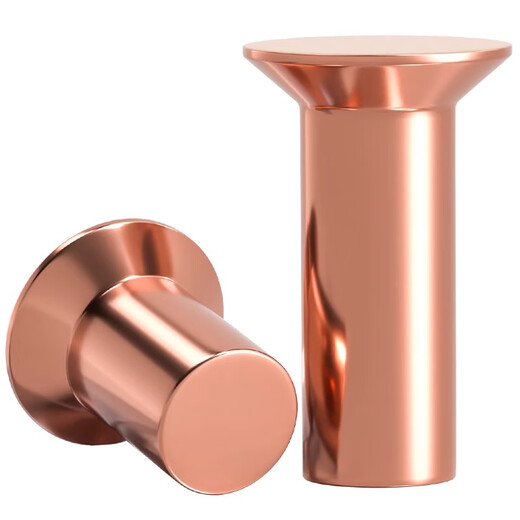 Fengji national standard copper strike countersunk head rivet GB869 solid flat head flat cone head copper rivet M2M3M4M5M6M8 M2.5*8 [150 pieces]