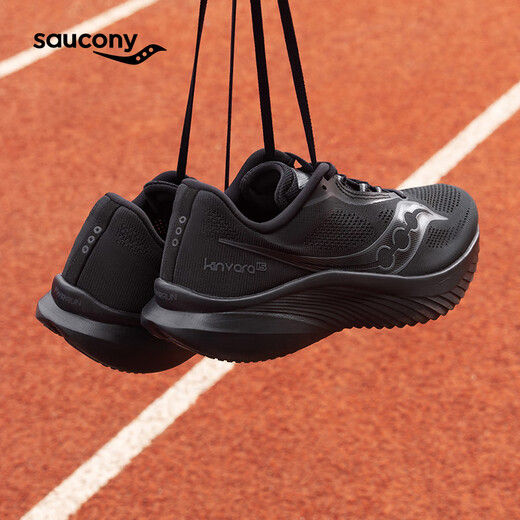 Saucony 15 running shoes for men's lightweight cushioning breathable professional sports training sneakers Kinvara 15 black 201 42.5