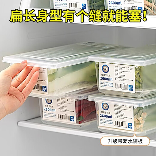 Home KATEI STORY Japanese antibacterial onion crisper drain food grade long coriander green onion ginger garlic refrigerator storage box onion segment box