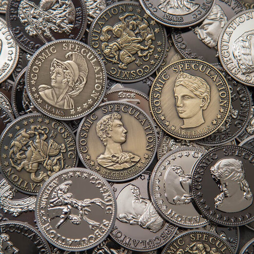 COSMIC SPECULATION New Year's gift for boyfriend double-sided coin Mars - Bronze car aromatherapy