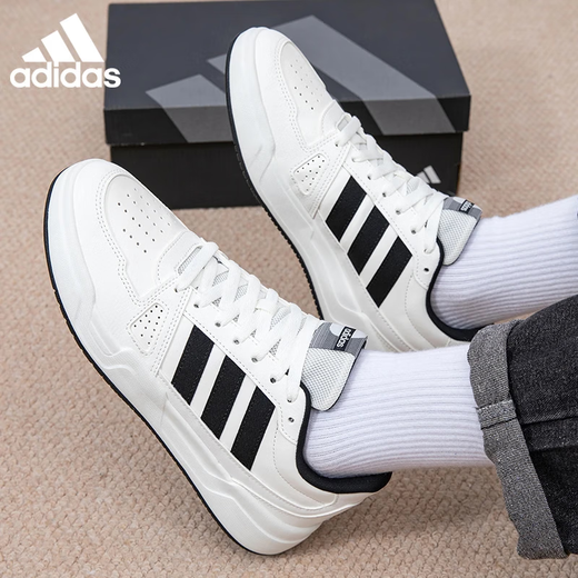 Adidas men's and women's shoes, casual sneakers, non-slip, durable, stylish, breathable, couple's white shoes