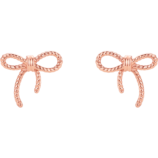 Saturday Fuhong 18K gold earrings for women with bows and colorful gold earrings birthday gift C0910362 pair