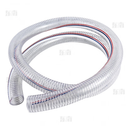 PVC transparent steel wire hose thickened high temperature resistant water pipe 1/1.5/2 inch plastic steel wire pipe antifreeze vacuum oil pipe inner diameter 250mm thickened 12mm (10 inch)