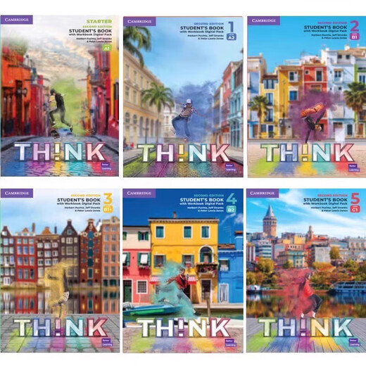 Die zweite Ausgabe des Think-Lehrbuchs Cambridge Middle School English Think S-5, neue Ausgabe. Think-Studentenbuch, Lehrbuch für Anfänger der Stufe A1 + Übungsbuch